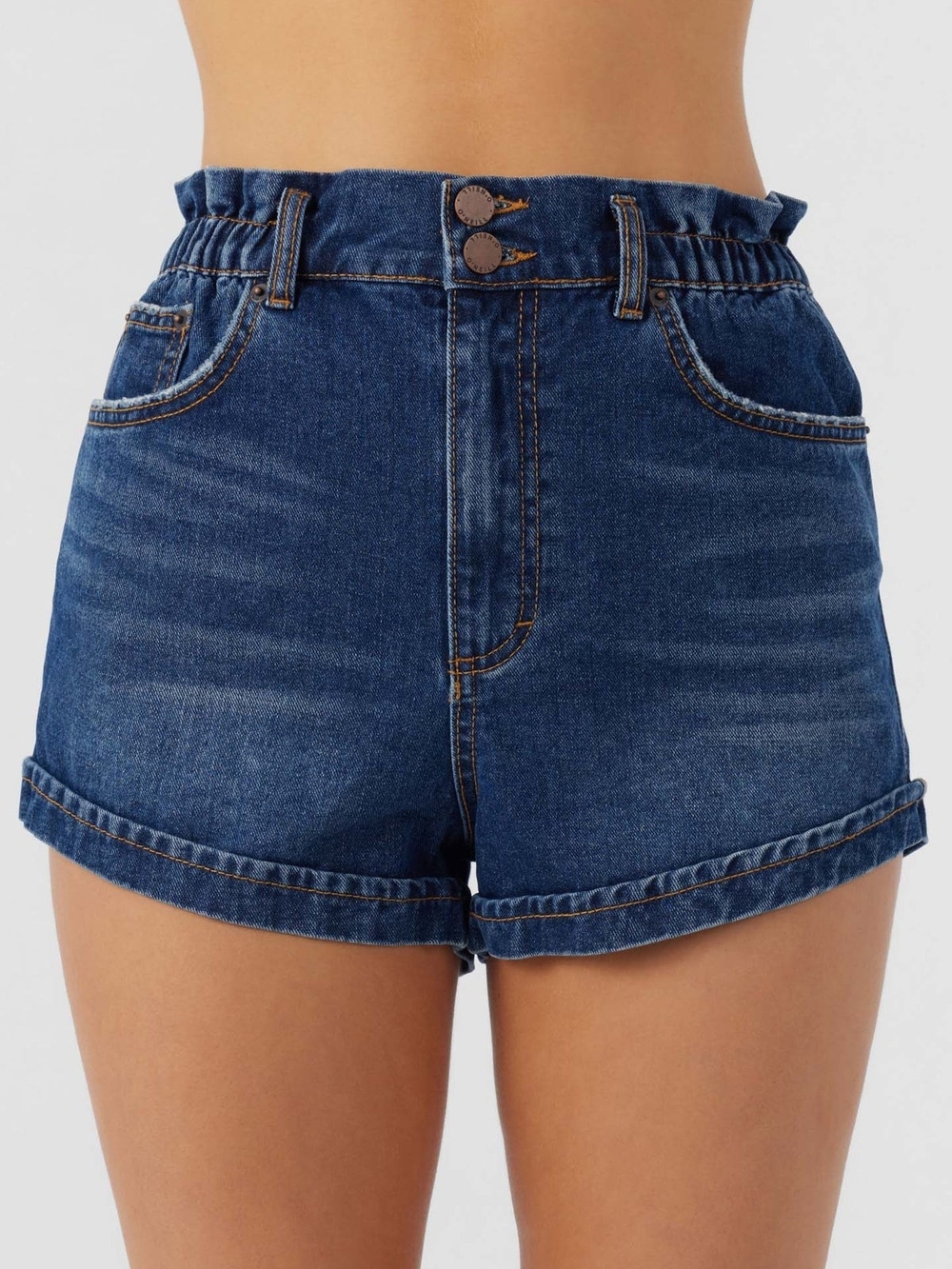 NEW O'NEILL Tasia Denim Shorts - Women's Dark Indigo Wash - Size XXL